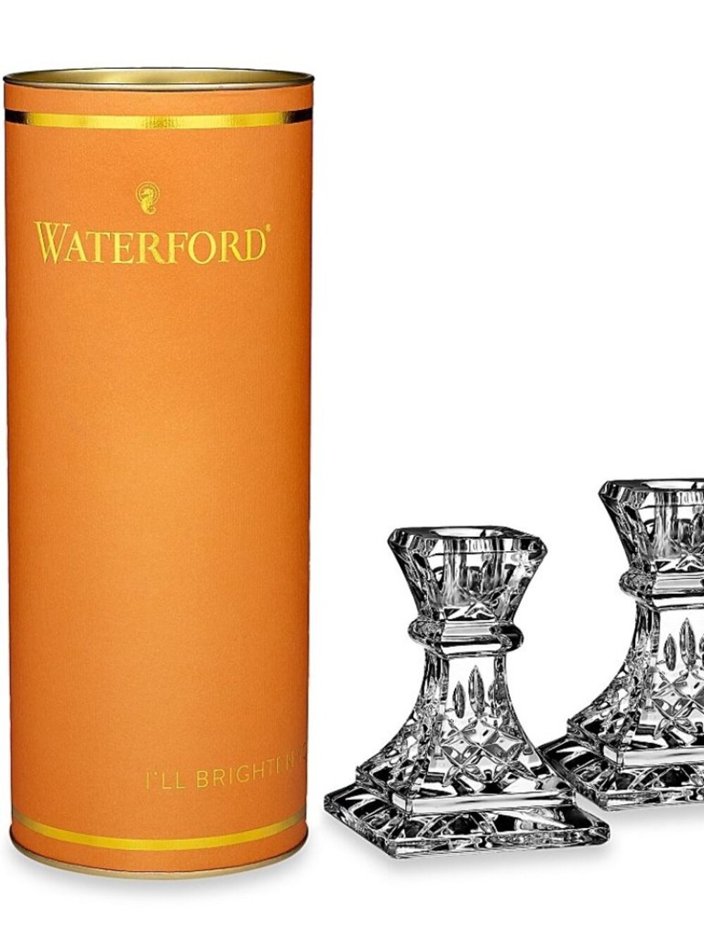 Waterford Giftology Lismore 4" Candlesticks Pair